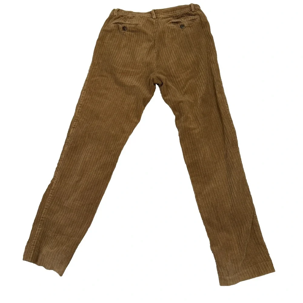 VTG Benetton Wide Wale Corduroy Pants Brown Made in Italy Old Money preppy Italy - Picture 11 of 14